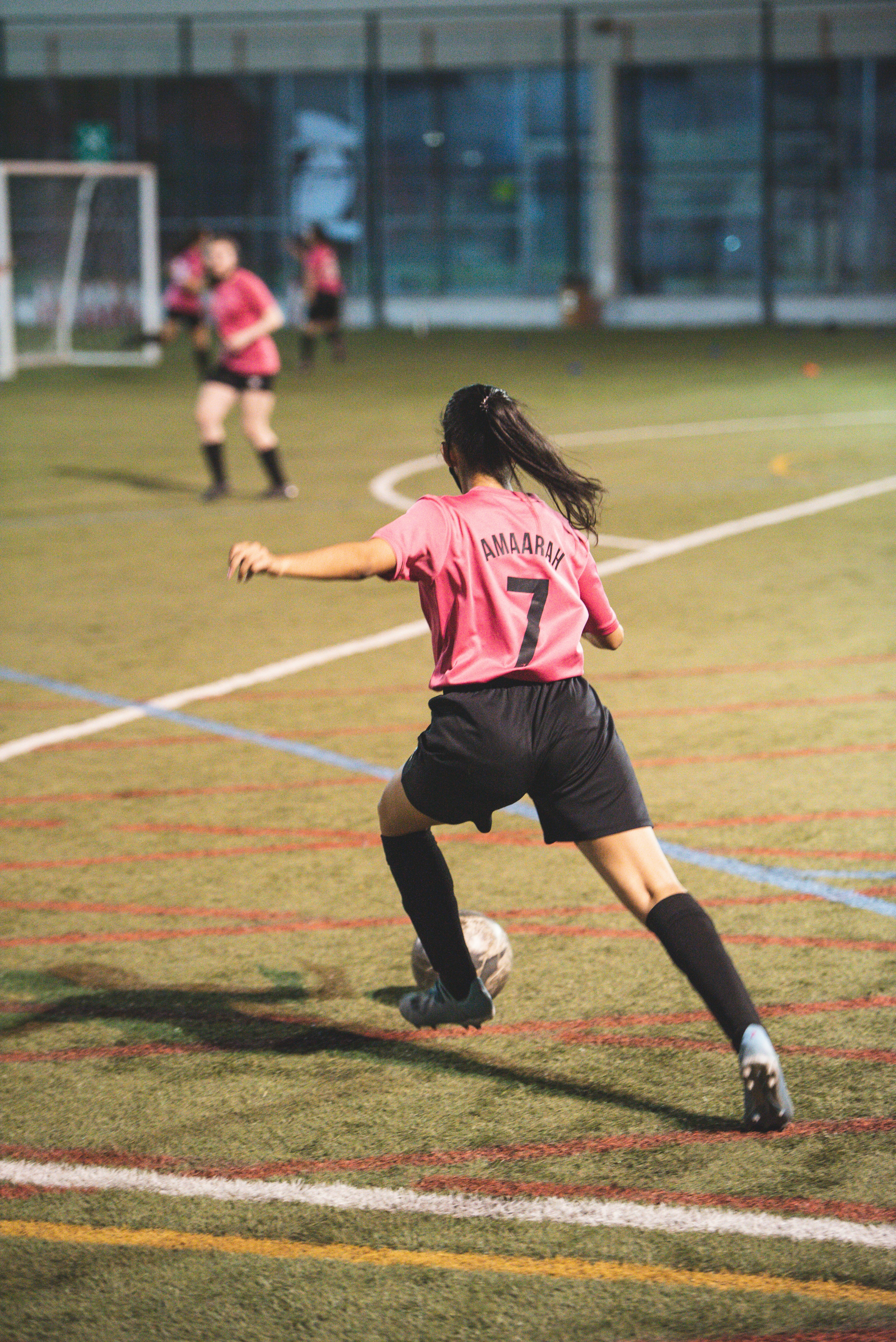 Soccer player in action