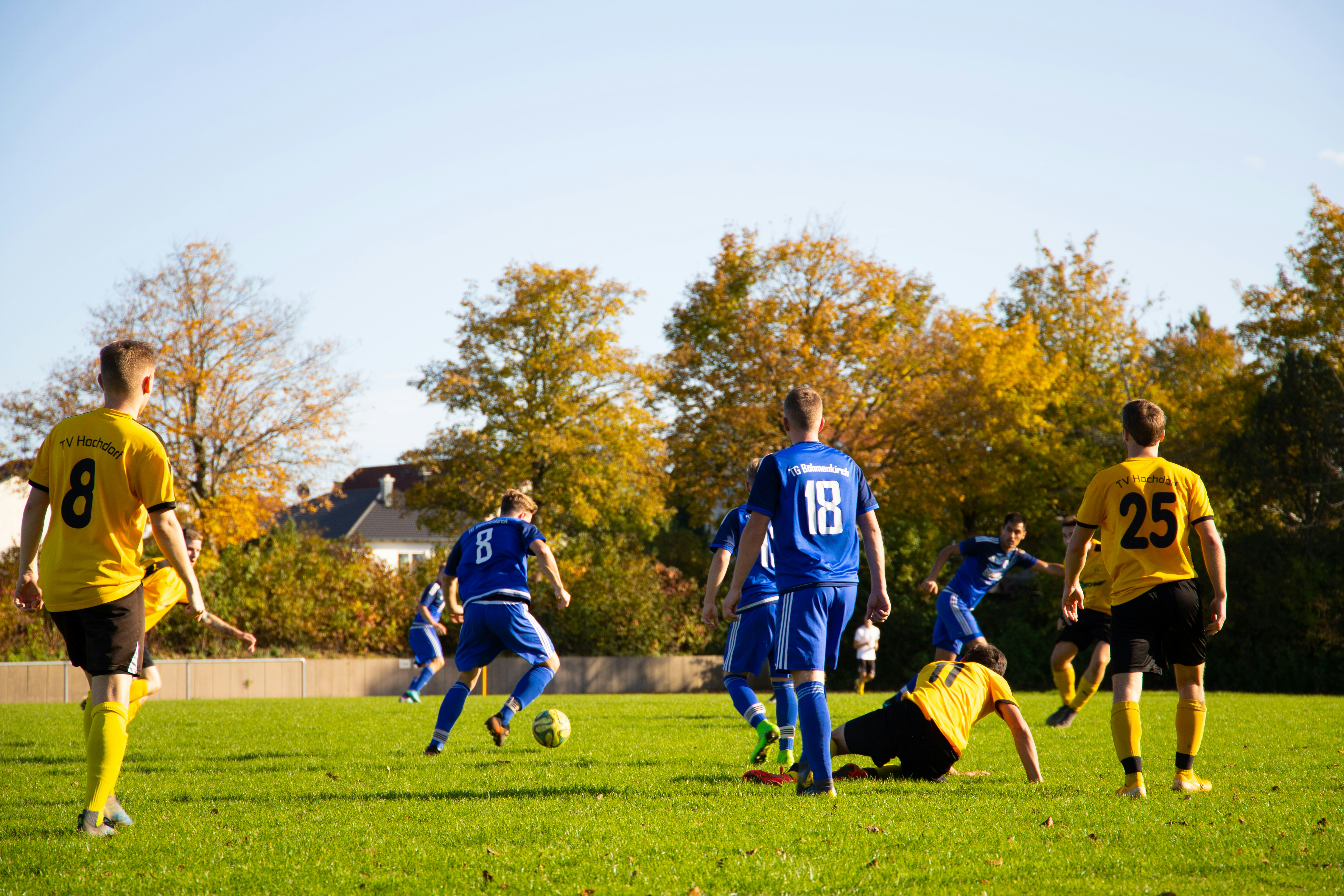 Soccer team celebration